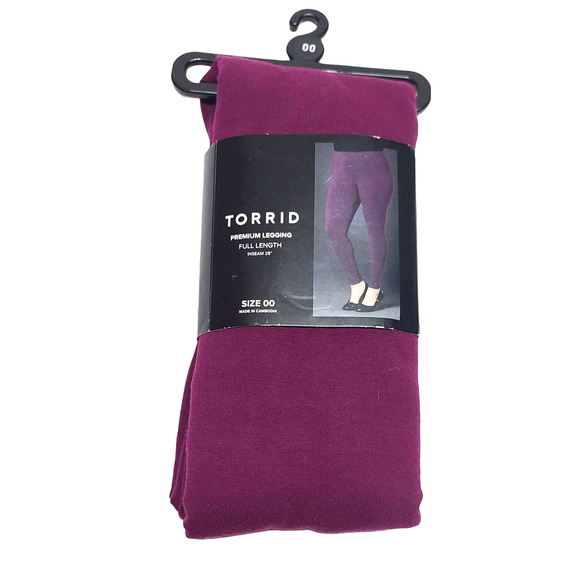 torrid Pants - Torrid burgundy premium  leggings NWT full length size M/L
